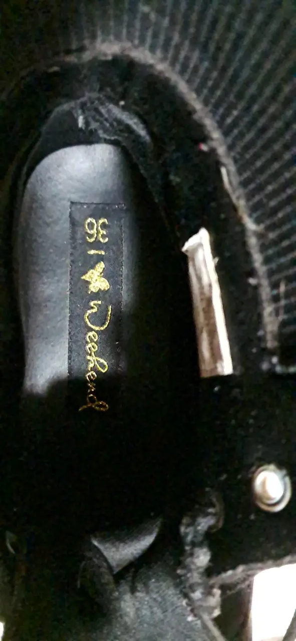 Botas negras de lona con suela gruesa - 5