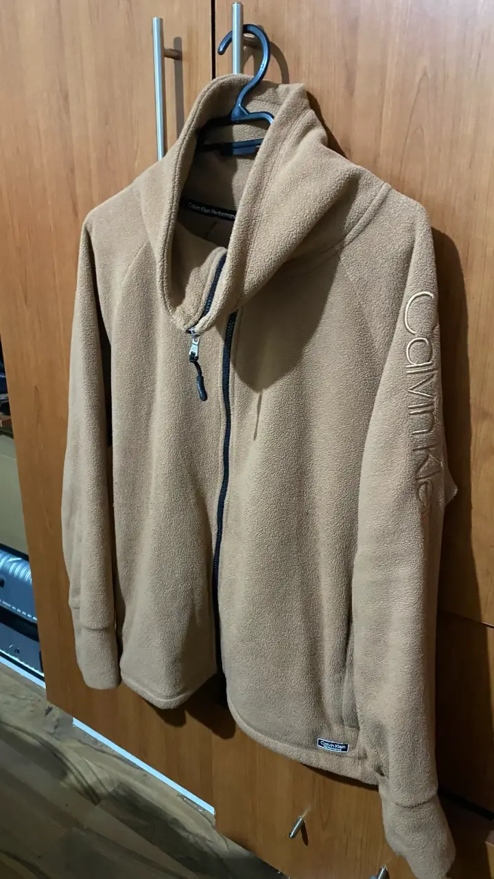 Chaqueta polar Calvin Klein beige con cierre - 2