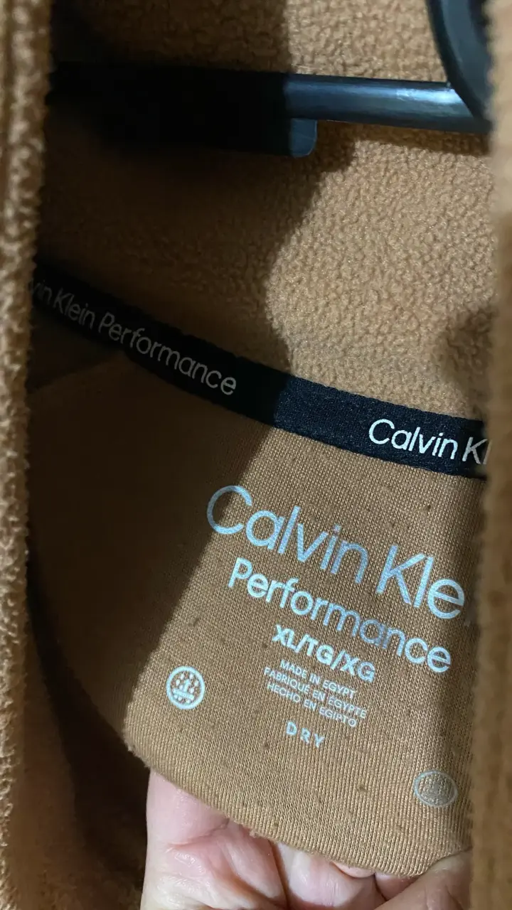 Chaqueta polar Calvin Klein beige con cierre - 5