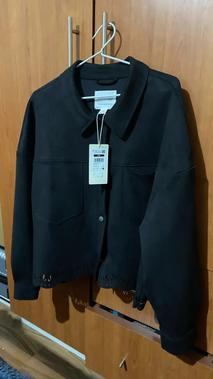 Chaqueta negra de mujer University talla XXL - 2
