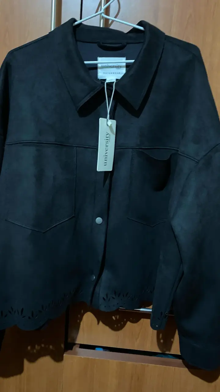 Chaqueta negra de mujer University talla XXL - 4