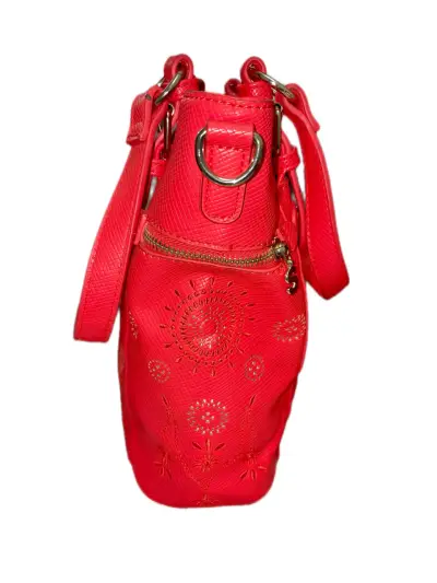 Bolso rojo fiesta Desigual con diseño floral - miniatura 2