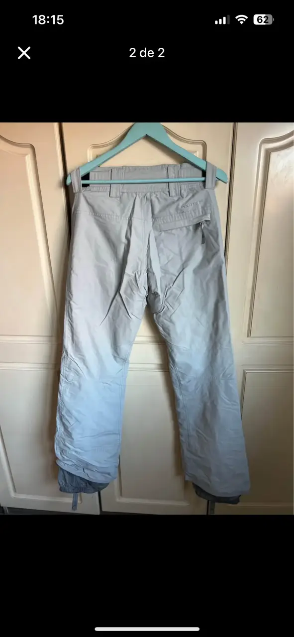 Pantalones de esquí gris claro para mujer - 2