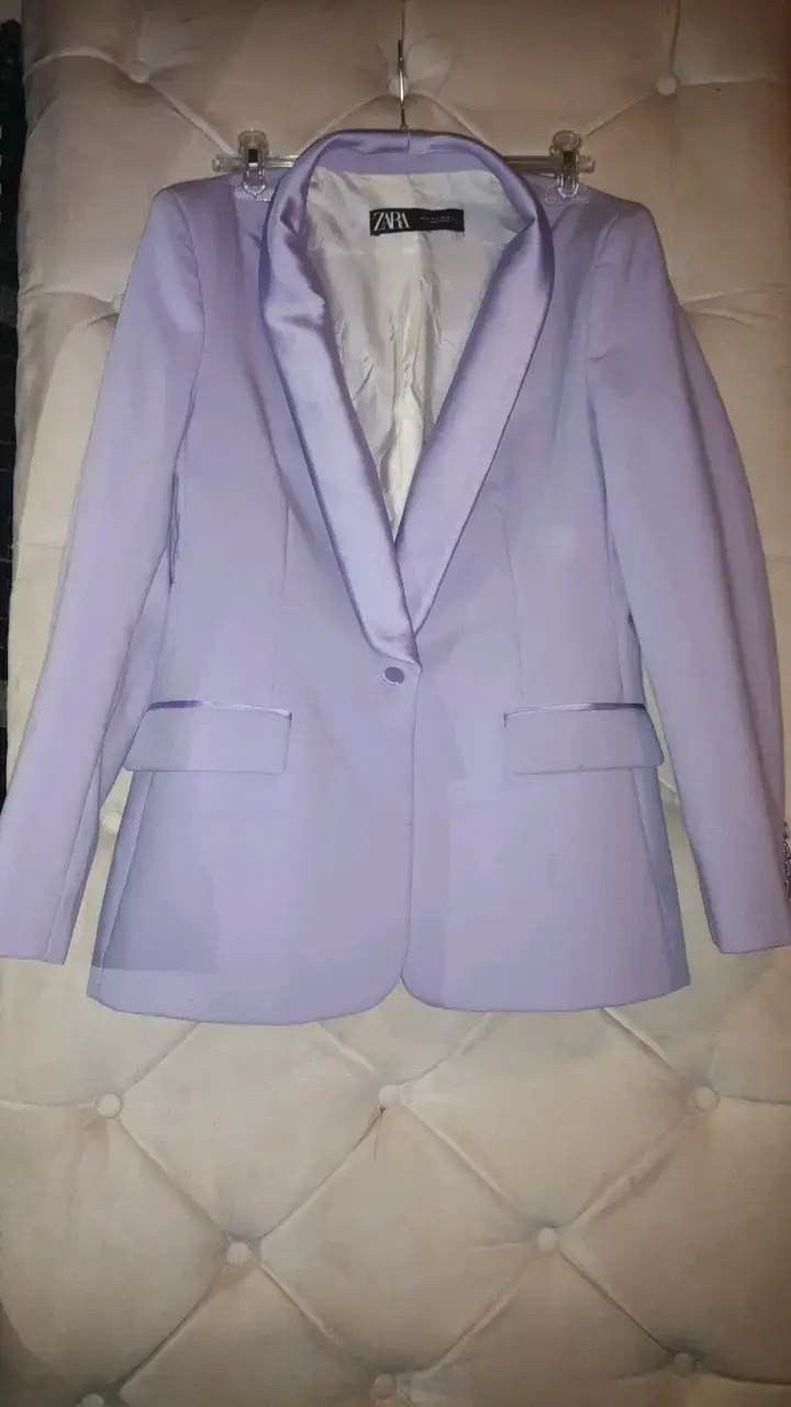 Blazer lila para mujer Zara talla M - 2