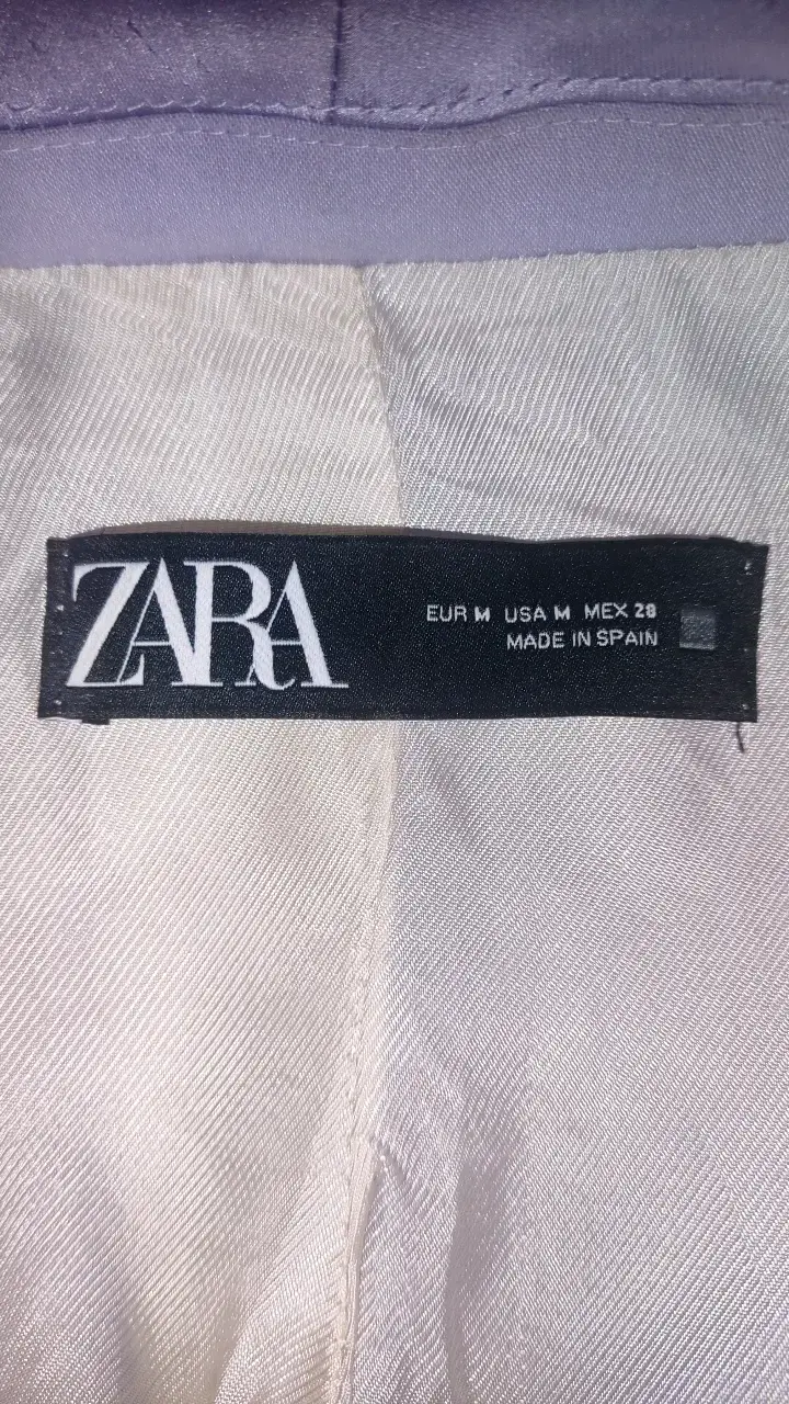 Blazer lila para mujer Zara talla M - 3