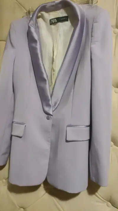 Blazer lila para mujer Zara talla M - miniatura 6
