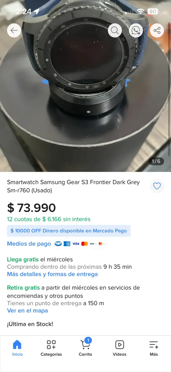 Smartwatch Samsung Gear S3 con cargador - 6