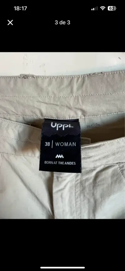Pantalones desmontables beige para mujer Uppii - miniatura 3