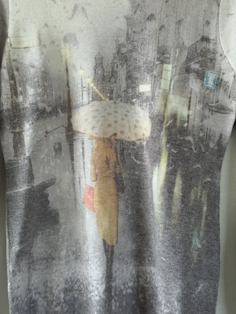 Suéter de mujer con diseño de lluvia fbo italy - 3