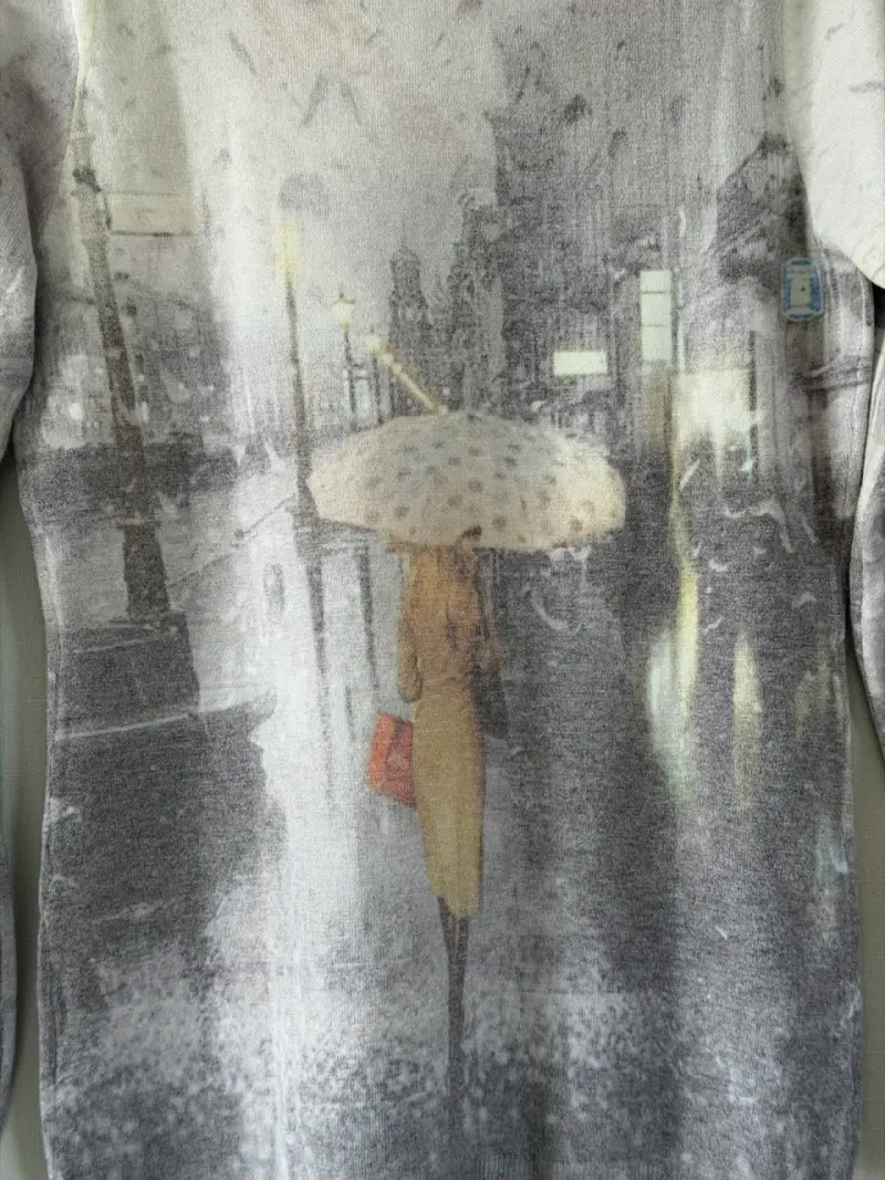 Suéter de mujer con diseño de lluvia fbo italy - 6