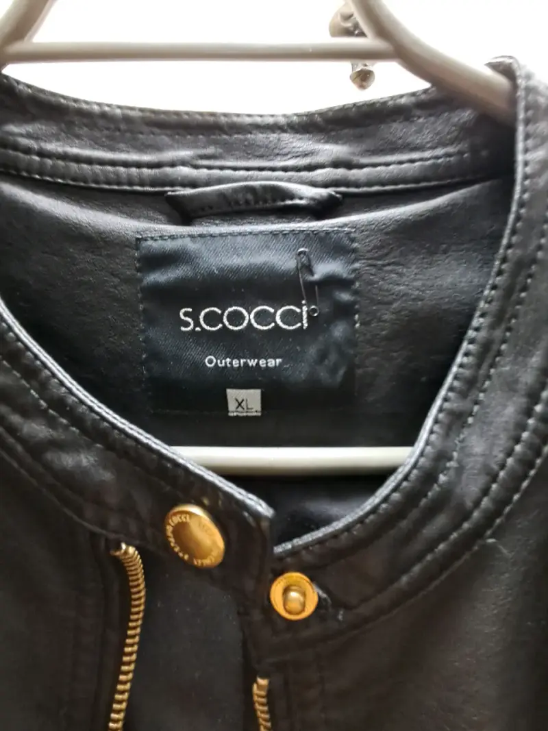 Chaqueta de cuero negra S.Cocco para mujer - 2