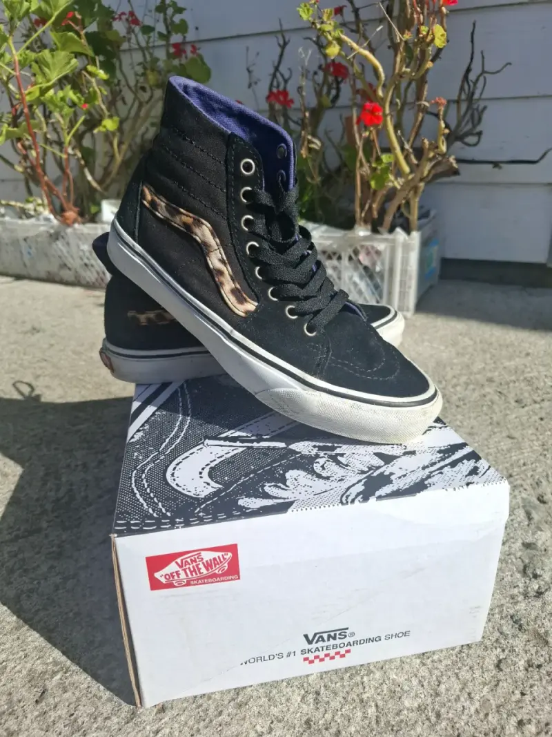 Zapatillas Vans negra-animal print - 3