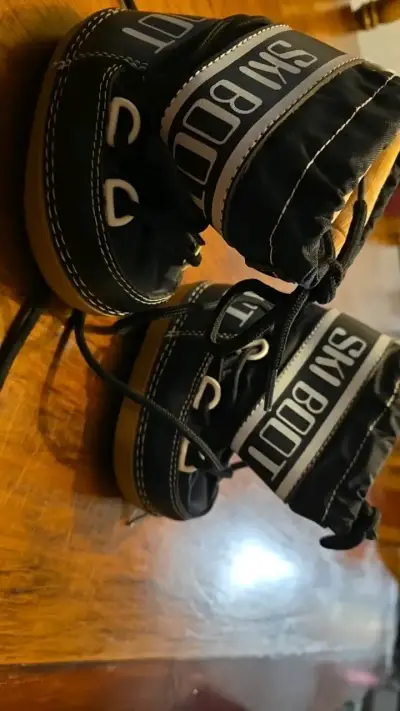Botas de esquí negras para niños - miniatura 1