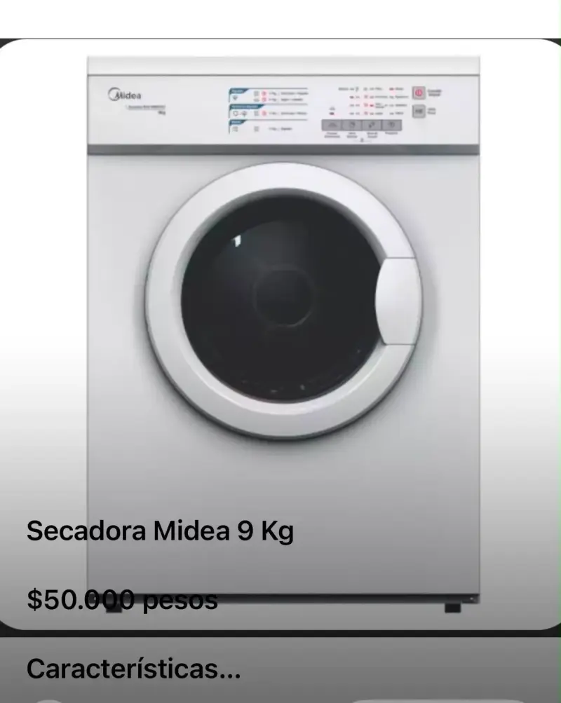 Secadora Midea 9 Kg en buen estado