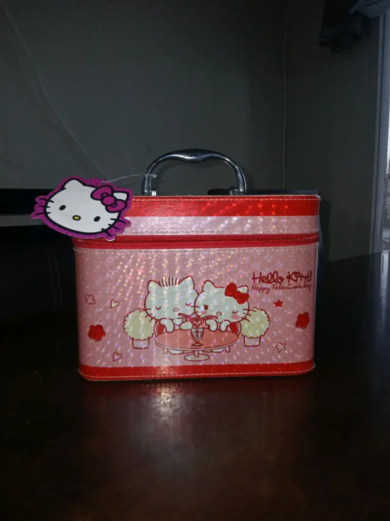 Estuche de maquillaje Hello Kitty rosa - 1
