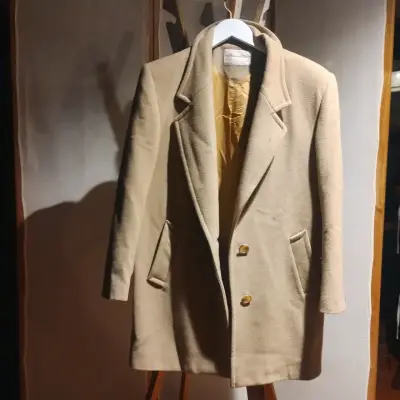 Abrigo de lana beige Maison Claire - miniatura 1