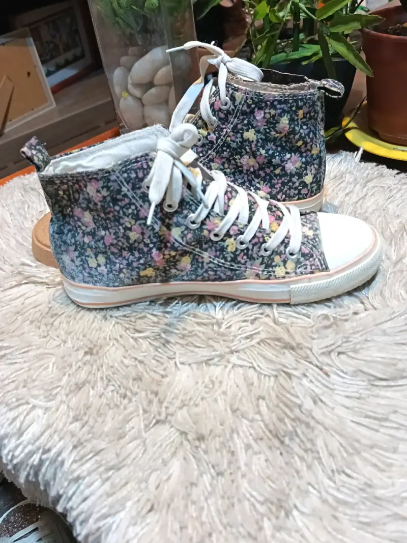 Zapatillas altas con diseño floral para mujer - 4