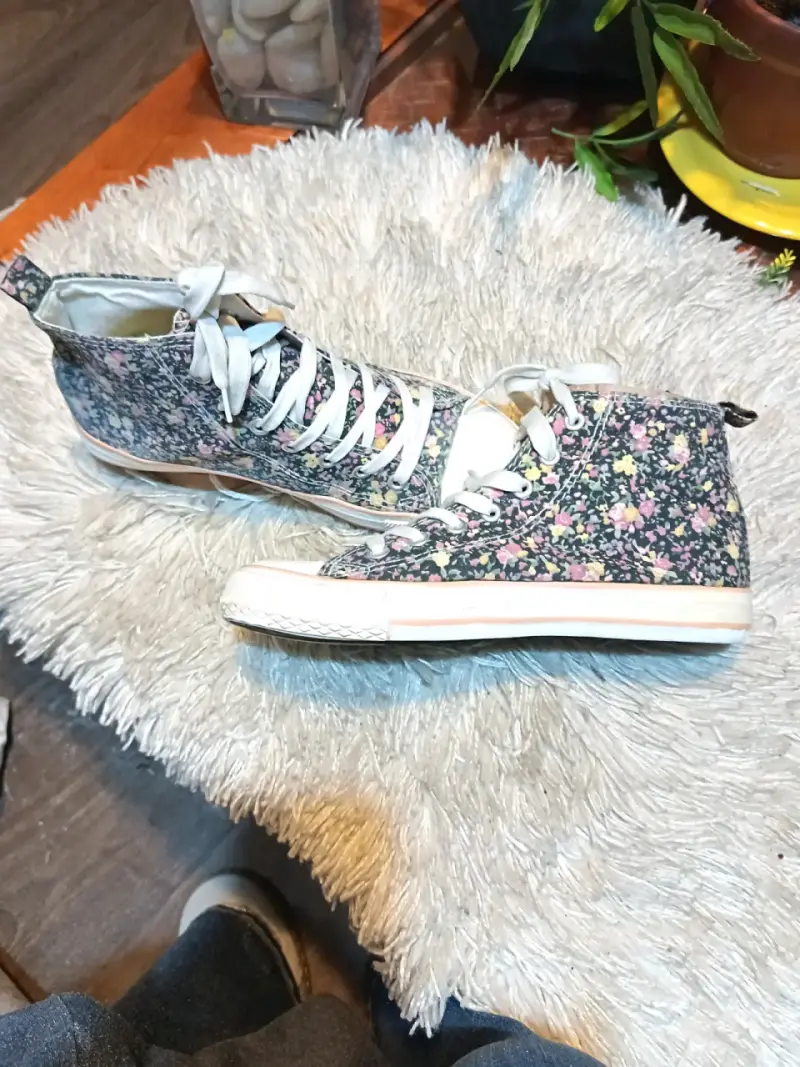 Zapatillas altas con diseño floral para mujer - 5