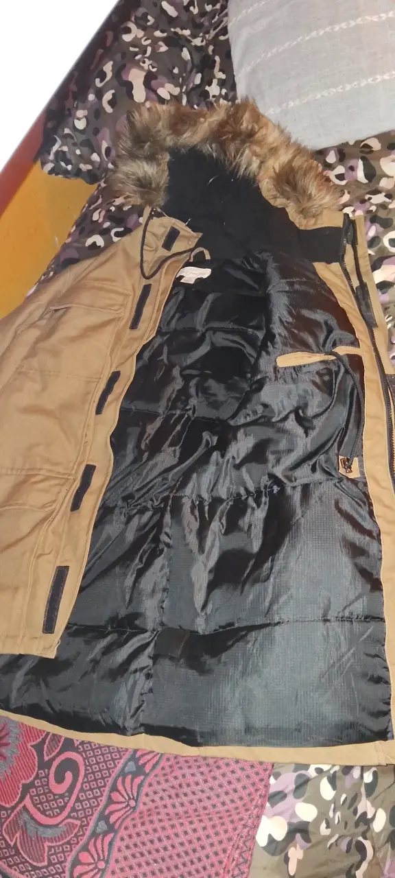 Chaqueta L.O.G.G. marrón con capucha de piel - 2