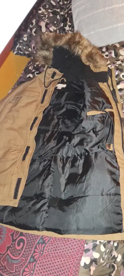 Chaqueta L.O.G.G. marrón con capucha de piel - miniatura 2