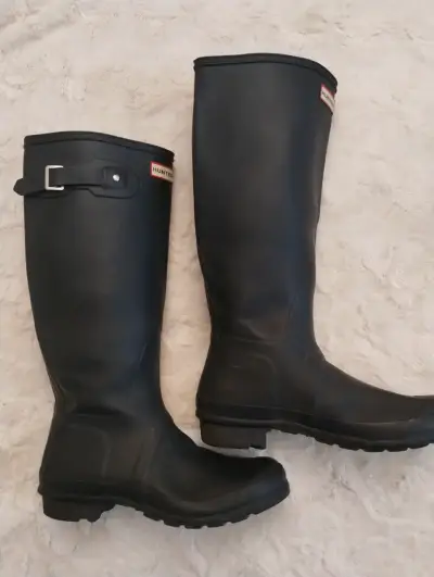 Botas de lluvia negras Hunter unisex - miniatura 1
