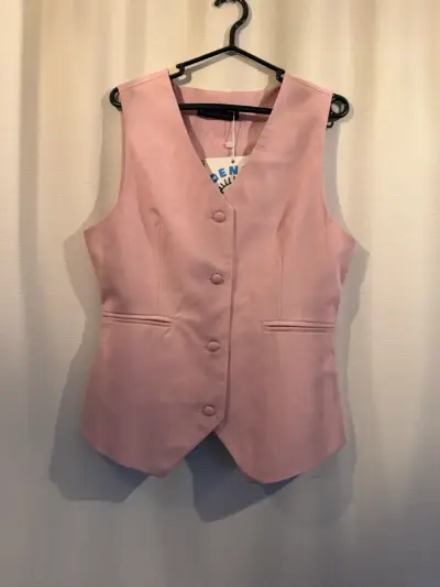 Chaleco Rosa Sin Mangas Denim Love - miniatura 1