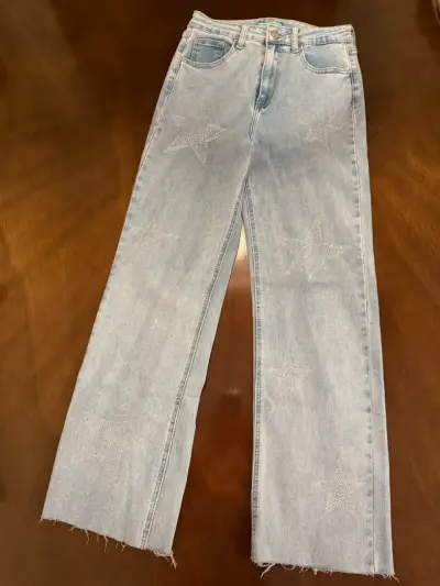 Jeans de Mujer con Estrellas de strass - miniatura 1