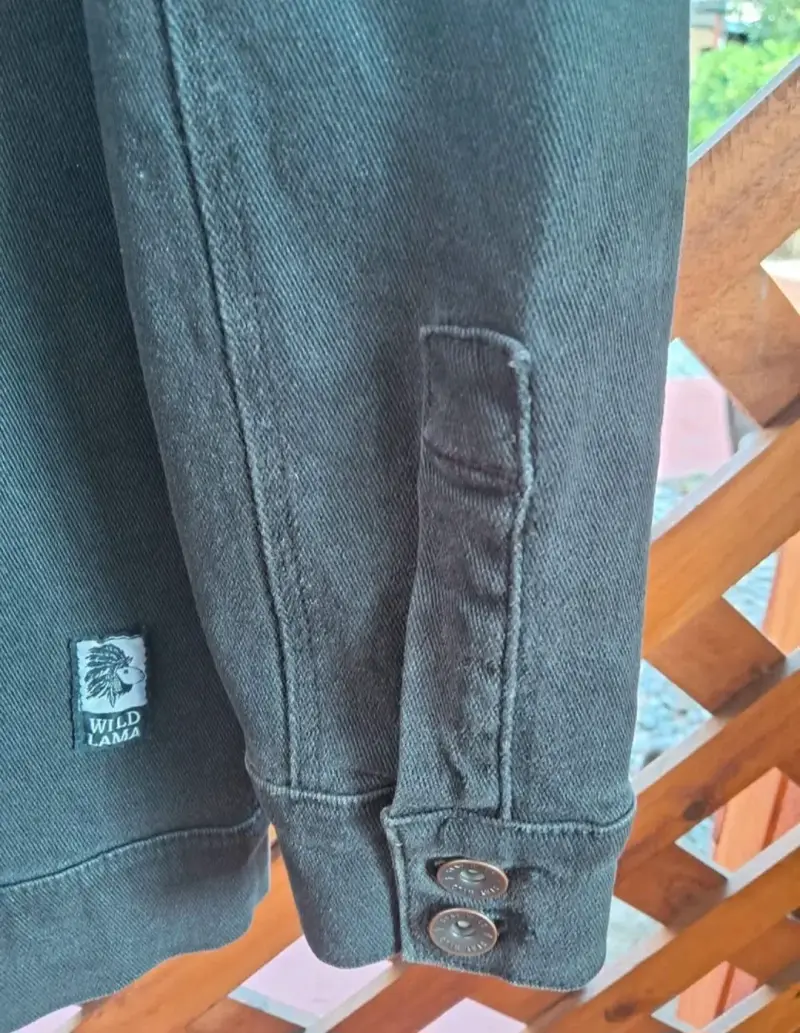 Chaqueta de mezclilla negra Wild Lama para hombre - 2