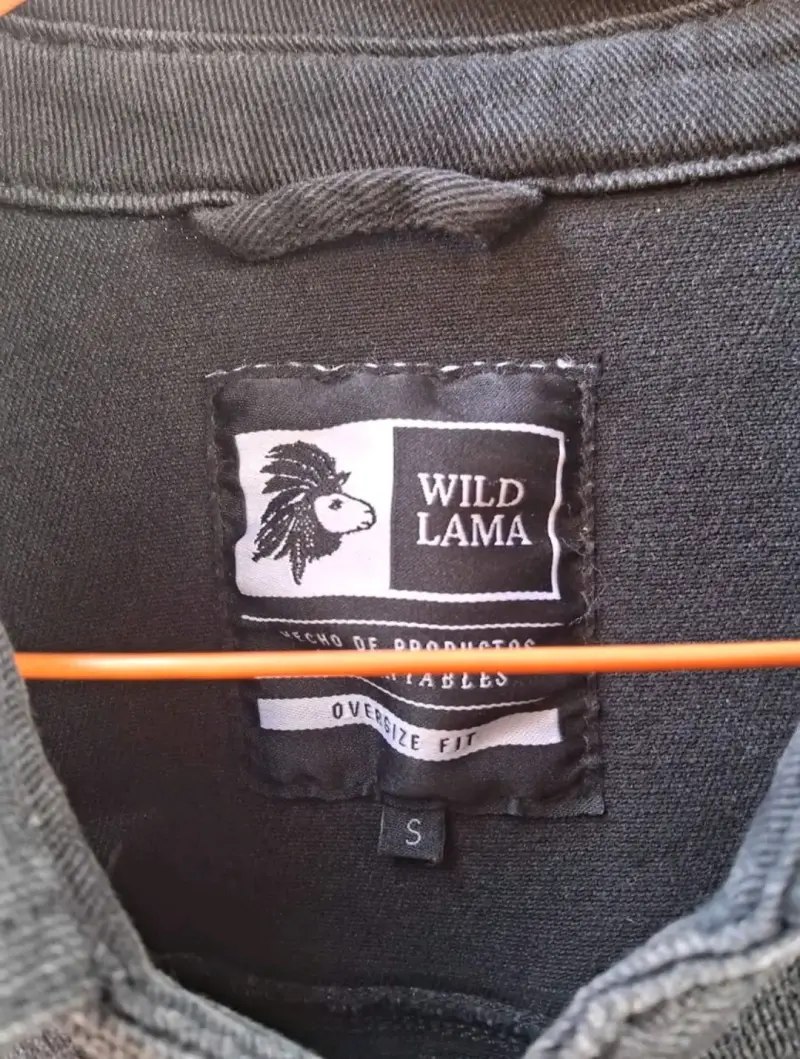 Chaqueta de mezclilla negra Wild Lama para hombre - 4