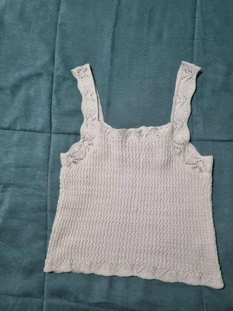 Top tejido blanco marca Aussie - 3