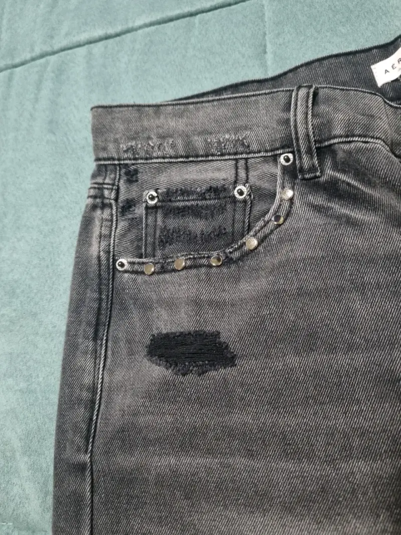 Jeans negros desgastados Aéropostale para hombre - 2
