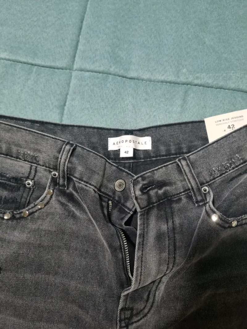 Jeans negros desgastados Aéropostale para hombre - 3