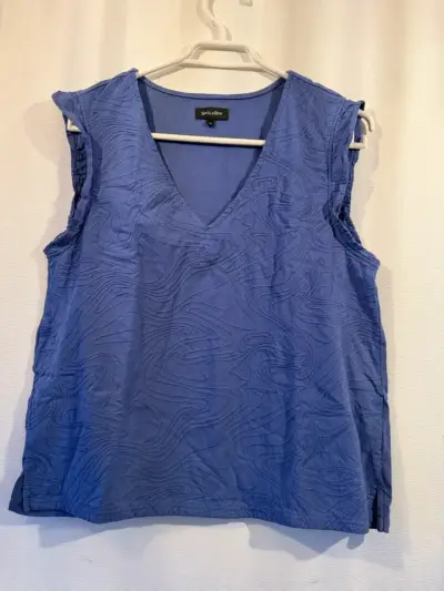 Blusa sin mangas azul con diseño Saville Row - miniatura 1