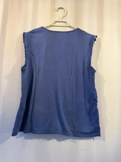 Blusa sin mangas azul con diseño Saville Row - miniatura 4