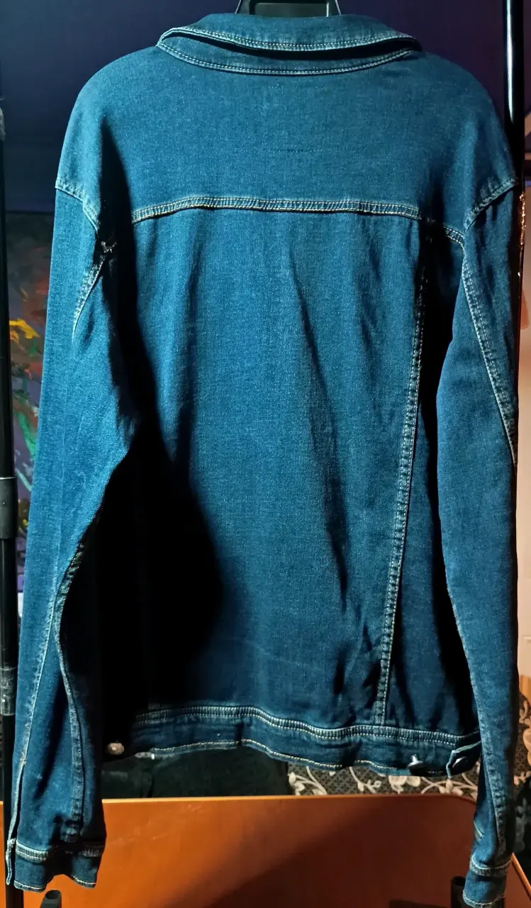Chaqueta de mezclilla para hombre talla L - 2