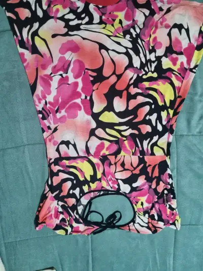 Vestido estampado floral colorido talla L - miniatura 2