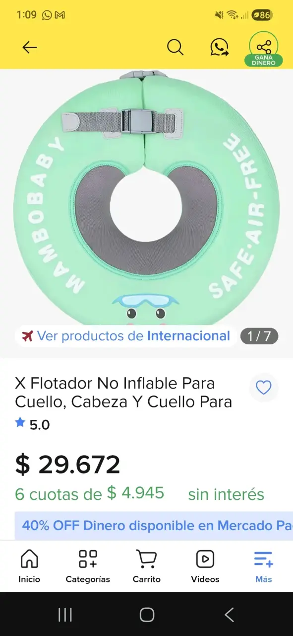 Flotador de cuello para bebé seguro y ergonómico - 3