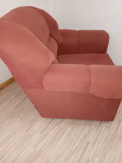 Sillón individual tapizado color terracota - miniatura 2