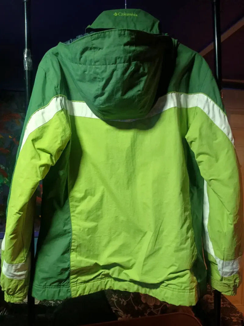 Chaqueta Columbia verde con capucha talla M mujer - 1