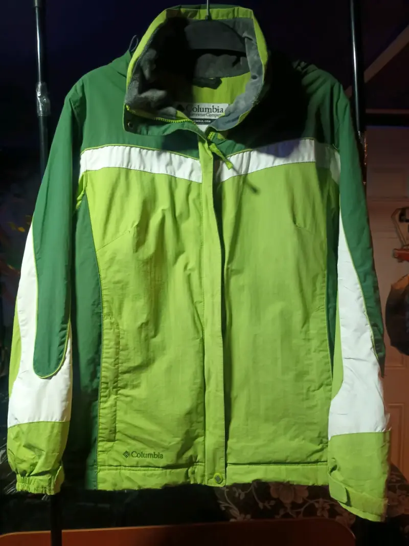 Chaqueta Columbia verde con capucha talla M mujer - 2