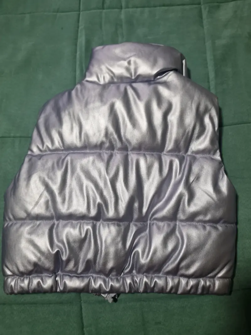 Chaleco Plateado Acolchado para Mujer Talla S - 2