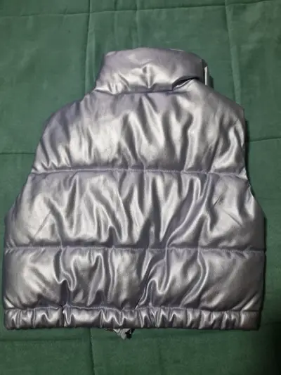 Chaleco Plateado Acolchado para Mujer Talla S - miniatura 2