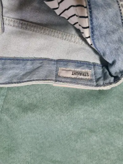 Jeans plateados rectos para mujer - miniatura 3