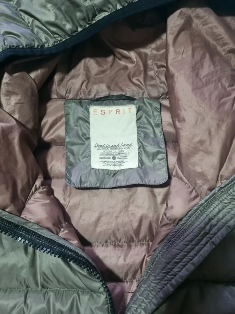 Chaqueta acolchada gris con capucha Esprit - 2