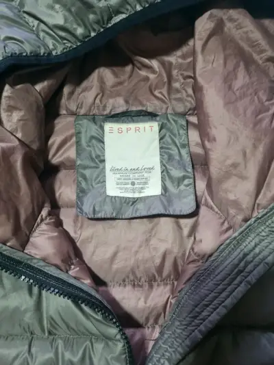 Chaqueta acolchada gris con capucha Esprit - miniatura 2