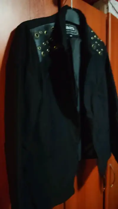 Blazer negro con ojales metálicos BNY'S - miniatura 6