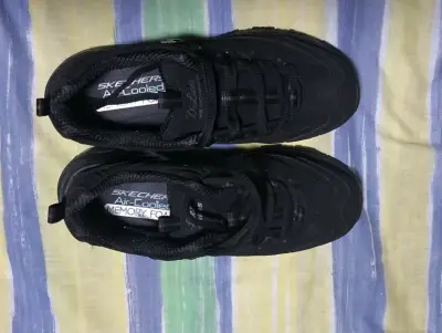 Zapatillas deportivas negras Skechers con Memory Foam - miniatura 6