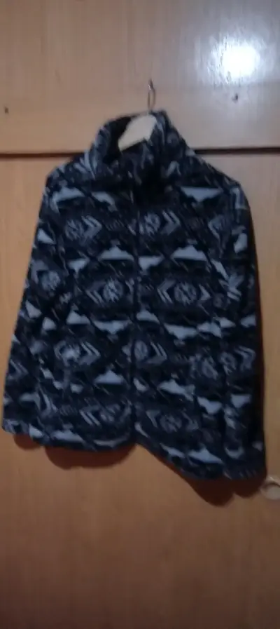 Chaqueta de lana con diseño geométrico para mujer - miniatura 1