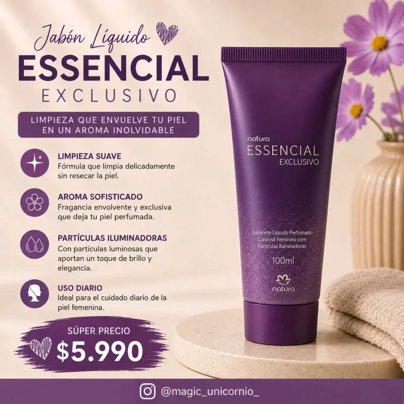 Jabón Líquido Natura Essencial Exclusivo 100ml