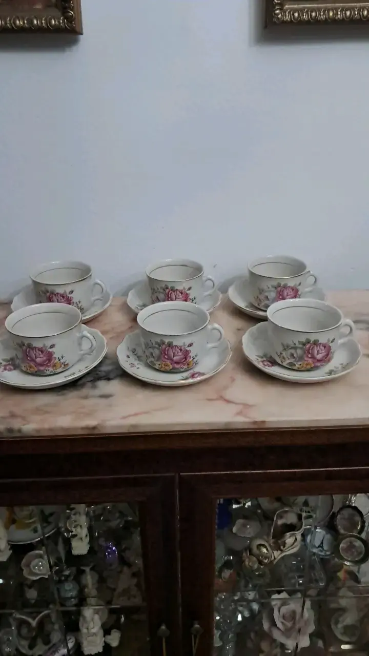 Juego de tazas de TÉ FANALOZA años 50 - 1